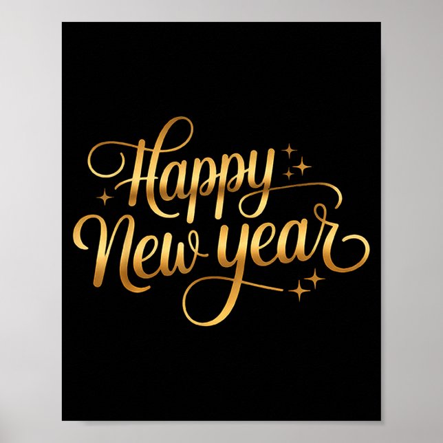 2026 Happy New Year Fireworks  Poster (Vorne)