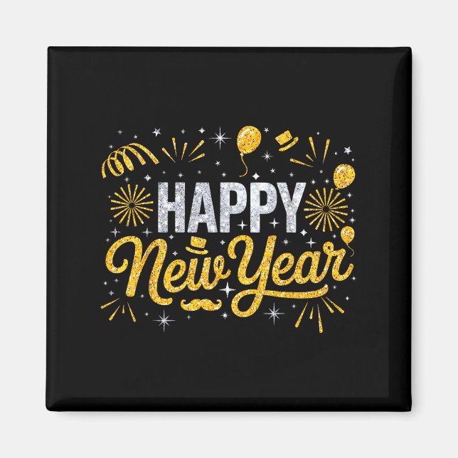 2026 Happy New Year's Eve Party Crew Squad Family  Magnet (Vorne)