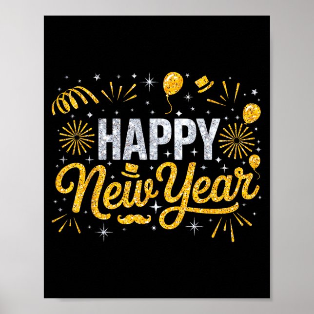 2026 Happy New Year's Eve Party Crew Squad Family  Poster (Vorne)
