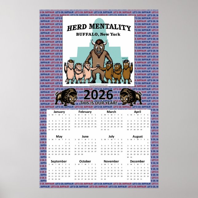 2026 Herd Mentality Calendar (18 x 27) Poster (Vorne)