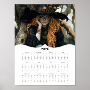 2026 Hexenvolljähriger Mauerkalender Poster