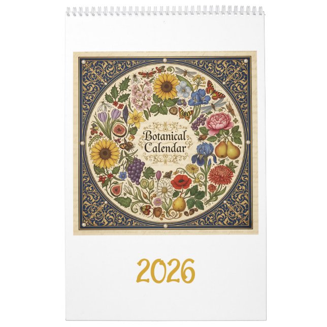 2026 Hoefnagel-Inspiriert botanisch Kalender (Titelbild)