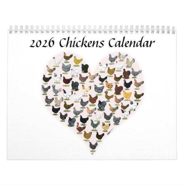 2026 Hühnerkalender Kalender (Titelbild)