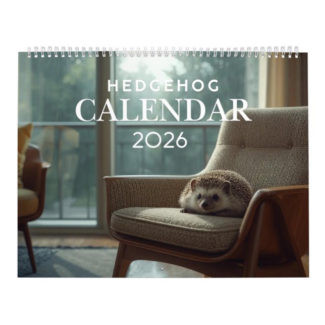 2026 Igel-Wandkalender | 12 Monate Kalender (Titelbild)
