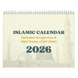 2026 Islamischer Hijri-Kalender | Gregorianisch + Kalender