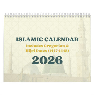 2026 Islamischer Hijri-Kalender | Gregorianisch + Kalender