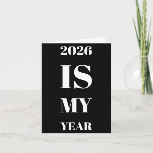 2026 ist mein Jahr Neujahrsvorsatz Motivationsbeja Karte