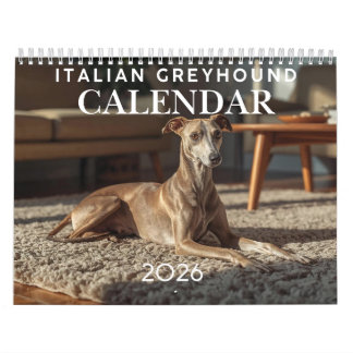 2026 Italienisches Windhund-Wandkalender Kalender