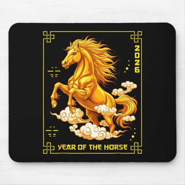 2026 Jahr des Pferdes _1  Mousepad (Vorne)