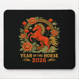 2026 Jahr des Pferdes Chinesische Astrologie Chine Mousepad