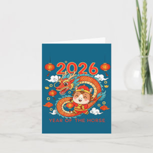 2026 Jahr des Pferdes Chinesisches Neujahr Lunar N Karte