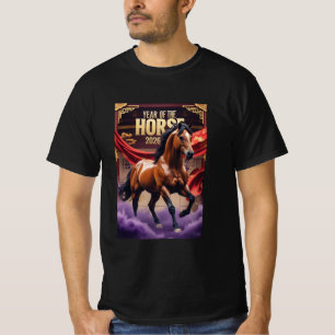 2026 Jahr des Pferdes Feier-T-Shirt T-Shirt