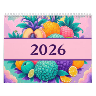 2026 Jahr mit Früchten Kalender