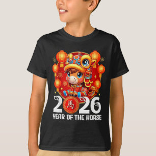 2026 Jahr Pferd Chinesische Neujahrs-Kunst T-Shirt