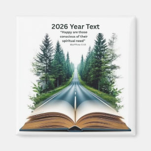 2026 Jahr Text Weg zum Leben Magnet