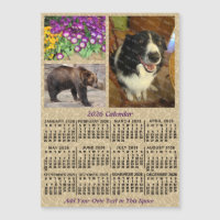 2026 Jahreskalender Kaffebohnen 3 Fotos Magnet