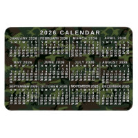 2026 Jahresmonatskalender Tarnung Camo Grün