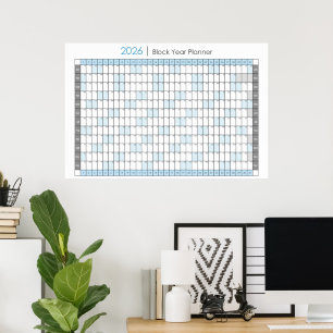 2026 Jahresplaner Horizontale Kalender Poster