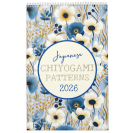 2026 Japanische Chiyogami-Muster Kalender