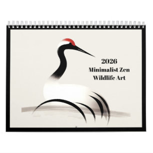 2026 Japanischer Tintenspass Tier 12 Monate Kalender