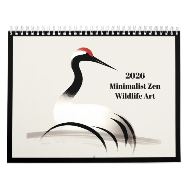 2026 Japanischer Tintenspass Tier 12 Monate Kalender (Titelbild)