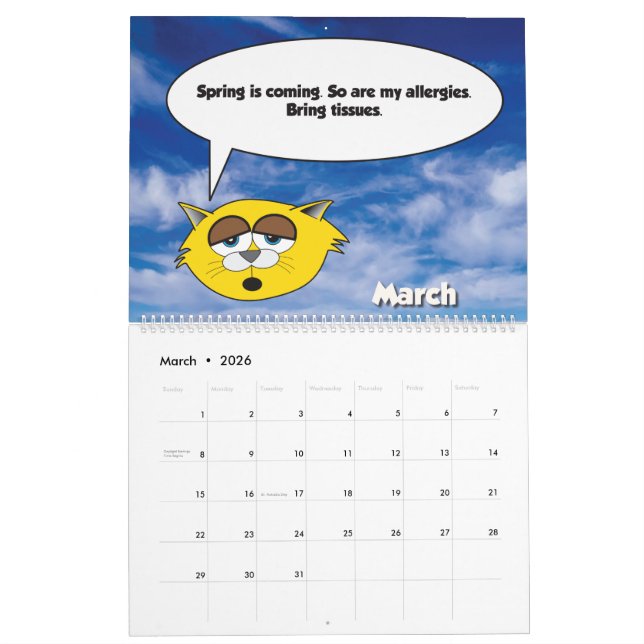 2026 Jerry The Cat Calendar Kalender (Mär 2026)