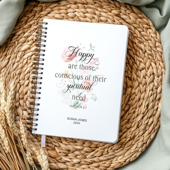 2026 JW Year Text Matthew 5:3 with Spring Flowers  Planer (Von Creator hochgeladen)