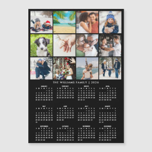 2026 Kalender 12 Foto Collage Magnet