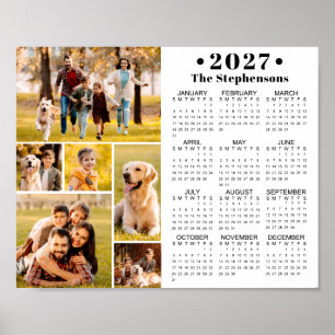 2026 Kalender 6 FotoCollage Personalisiertes Poste Poster