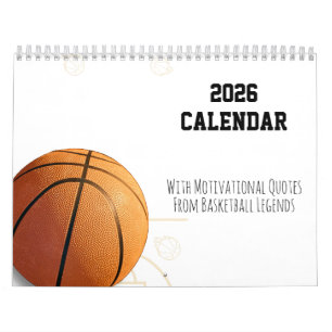 2026 Kalender Basketball Motivationszitate 
