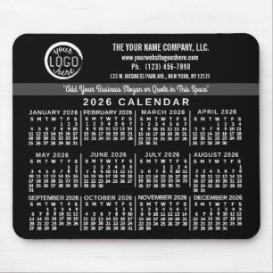 2026 Kalender Benutzerdefiniertes Geschäftslogo Na Mousepad