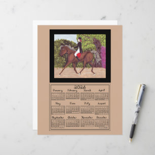 2026 Kalender Dressur Pferdesport Stoff Schrift