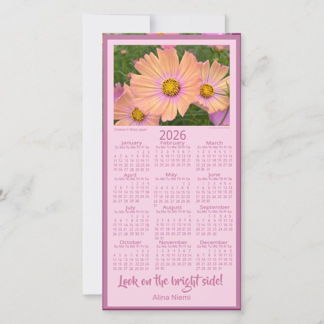  2026 Kalender  Feiertagskarte (Vorderseite)