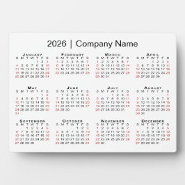 2026 Kalender - Firmenname Desktop Fotoplatte