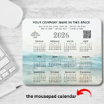 2026 Kalender Firmenname Logo QR Code Maus-Pad Mousepad<br><div class="desc">Dieser QR-Code für 2026-Maus-Pad - Serene Ocean Calendar Business Name Logo ist ein Haufen - hat einen vollen Jahreskalender und alle Ihre Geschäftsinformationen - einschließlich Logo und QR-Code. Ein praktisches, erschwingliches Marketing, das Ihren Kunden mit Ihrem Firmenlogo und Kontaktinformationen, die Sie einfach personalisieren können, zur Verfügung stellt und Ihnen einen...</div>