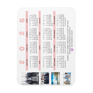 2026 Kalender Foto Weihnachten Neujahr Unternehmen Magnet