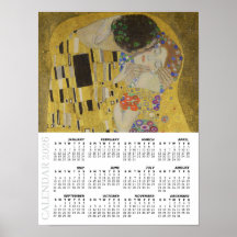 2026 Kalender, groß, Der Kuss / Gustav Klimt