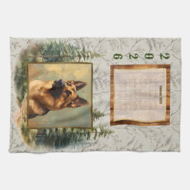 2026 Kalender Handtuch Deutscher Schäferhund Woodl