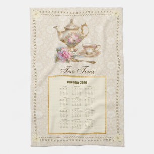 2026 Kalender Handtuch Teezeit oder individuelle N
