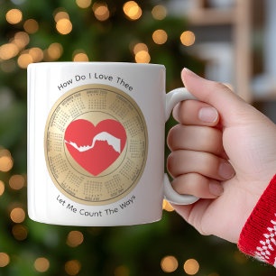 2026 Kalender Liebende: Wie sehr liebe ich dich Ka Tasse