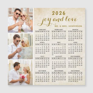 2026 Kalender Magnet für Kühlschrank Custom Foto B