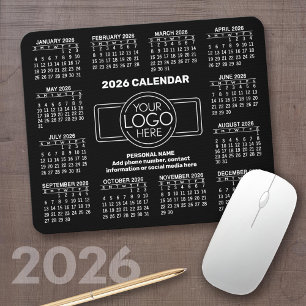 2026 Kalender mit Logo, Kontaktinformationen Schwa Mousepad