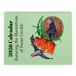 2026 Kalender mit Naturillustrationen