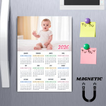 2026 Kalender Modern Benutzerdefiniertes Foto Magn