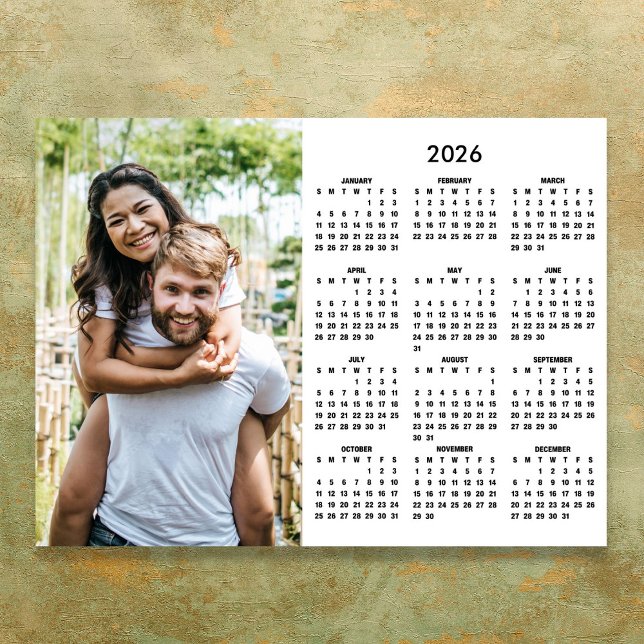 2026 Kalender Modern Einfach Foto Poster (2026 Calendar Modern Simple Photo Poster)
