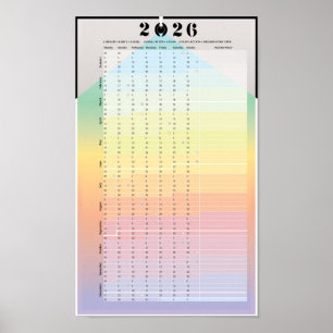 2026 Kalender - Mondplaner Poster