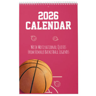 2026 Kalender Pink  Basketball Für Teenager Mädche