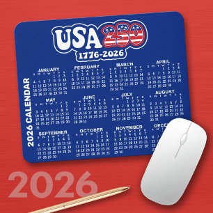 2026 Kalender - Spirit of 76 - Amerikas USA 250 Mousepad