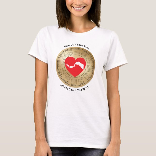 2026 Kalender: Wie kann ich das T-Shirt Liebe werd (Vorderseite)
