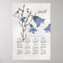 2026 Kalenderposter Botanischer Bluebell Poster